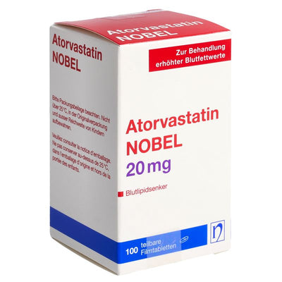 ATORVASTATIN NOBEL Filmtabl 20 mg Ds 100 Stk