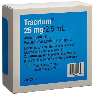 TRACRIUM Inj Lös 25 mg/2.5ml 100 Amp 2.5 ml
