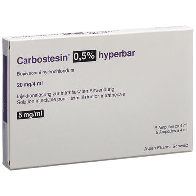 CARBOSTESIN 0.5% hyperbar 20 mg/4ml 5 Amp 4 ml