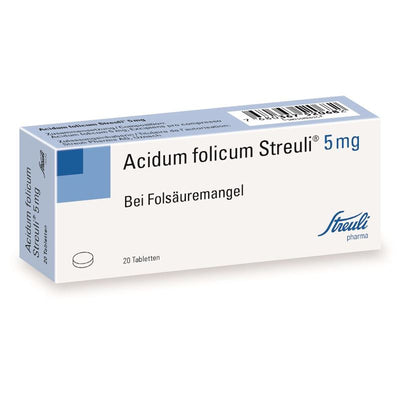 ACIDUM FOLICUM Streuli Tabl 5 mg 20 Stk