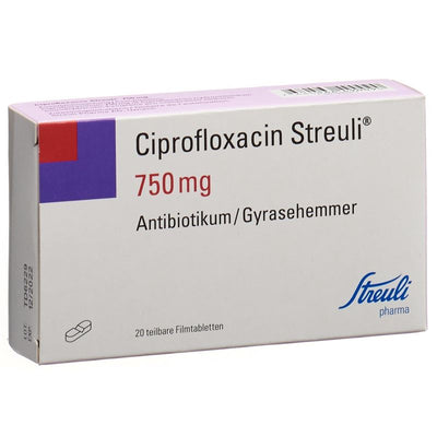 CIPROFLOXACIN Streuli Filmtabl 750 mg 20 Stk